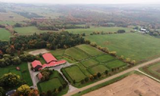 Aerial - Country homes for sale and luxury real estate including horse farms and property in the Caledon and King City areas near Toronto