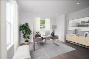 Den/Main Floor Office (virtually staged furnishings) - Country homes for sale and luxury real estate including horse farms and property in the Caledon and King City areas near Toronto